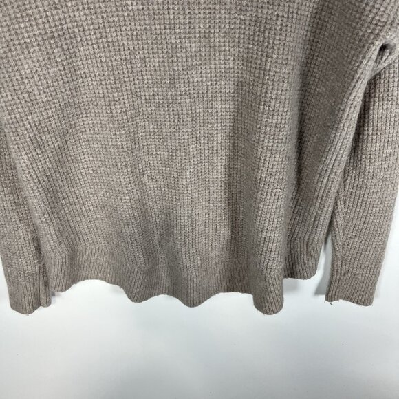 Madewell Brown Waffle Stitch Turtleneck Sweater Merino‎ Wool Alpaca Blend Medium - Picture 9 of 9